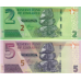 (715) ** PN101a,102a Zimbabwe 2 & 5 Dollars Year 2019 (2 Notes)